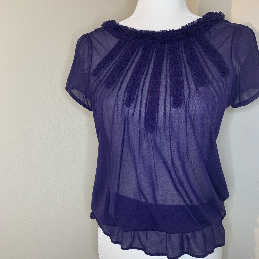The Limited sheer purple top